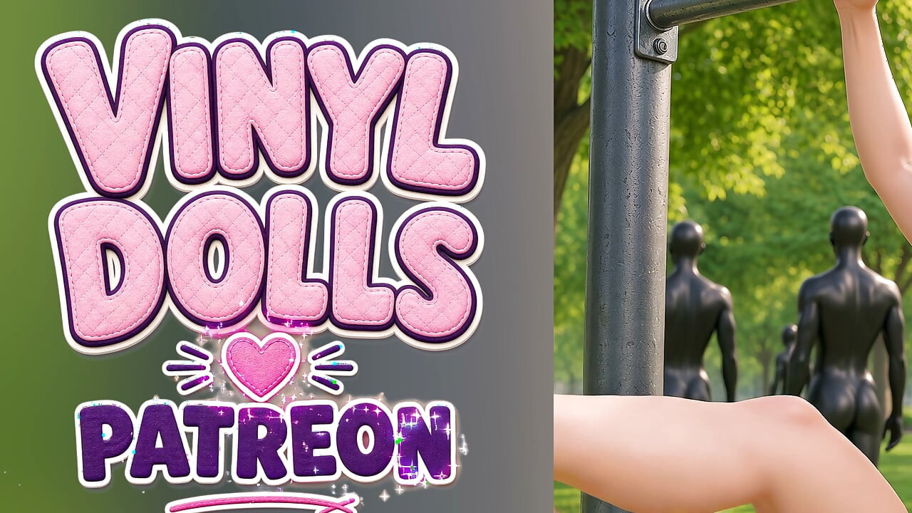 Rapazinha de anime IA sem sutiã a fazer treino sedutor no parque, hentai IA 4K, Lila Blue