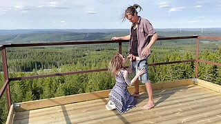 Fucking in the Old Fire Tower - Stunning View, Shaky Legs - RosySkye