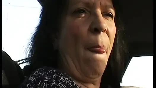 Ugly dark-haired German cougar enjoys solo action