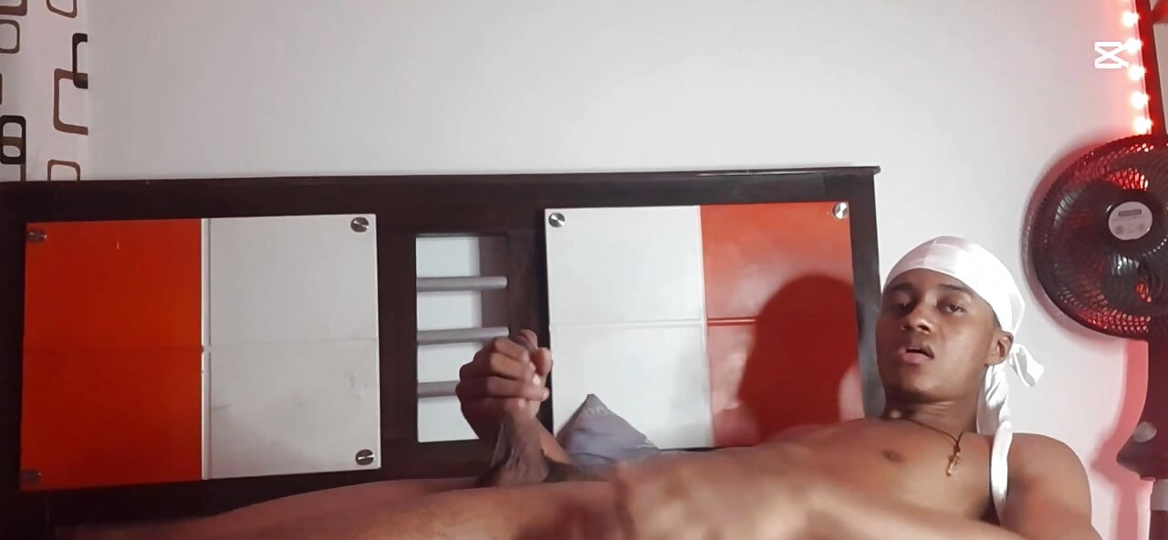 I masturbate my BBC cock and then I swallow my own milk
