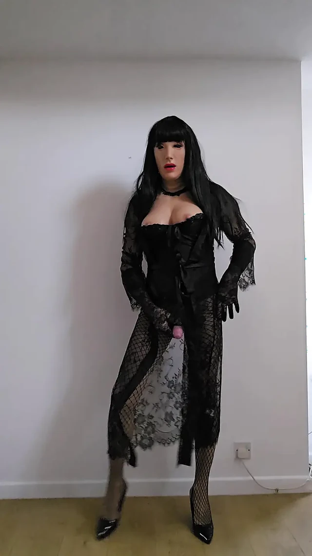 Sexy crossdresser in her favourite underwear