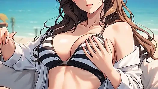 Konten Kartun AI Generated, video tanpa sensor gadis anime 18 tahun, kartun 3d closeup oleh Kiidzy Animates