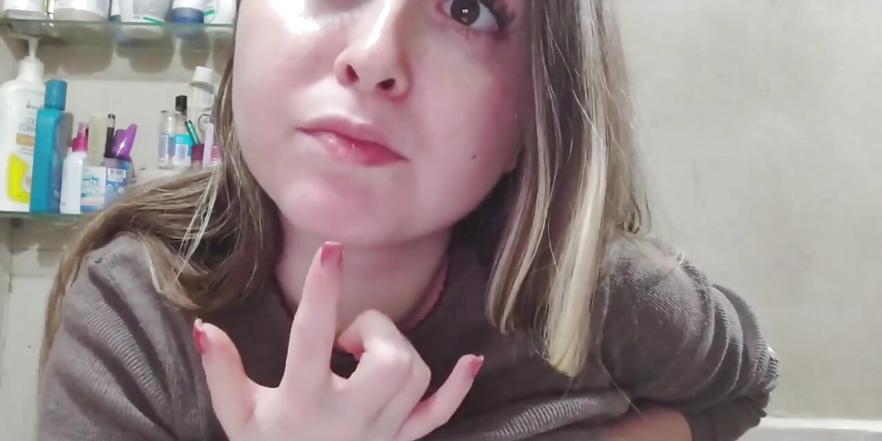 Squeezing my hairy nipples