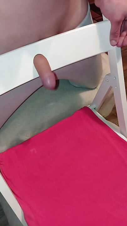 Cumshot in chair