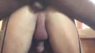 Black cock pounds sissy ass