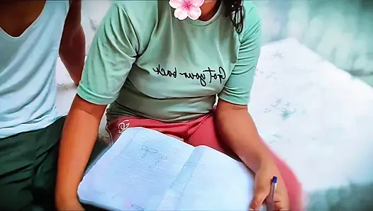village girl gose to tution but is punished by the teacher for not completing her homework, and Fuck her tight pussy by teacher,