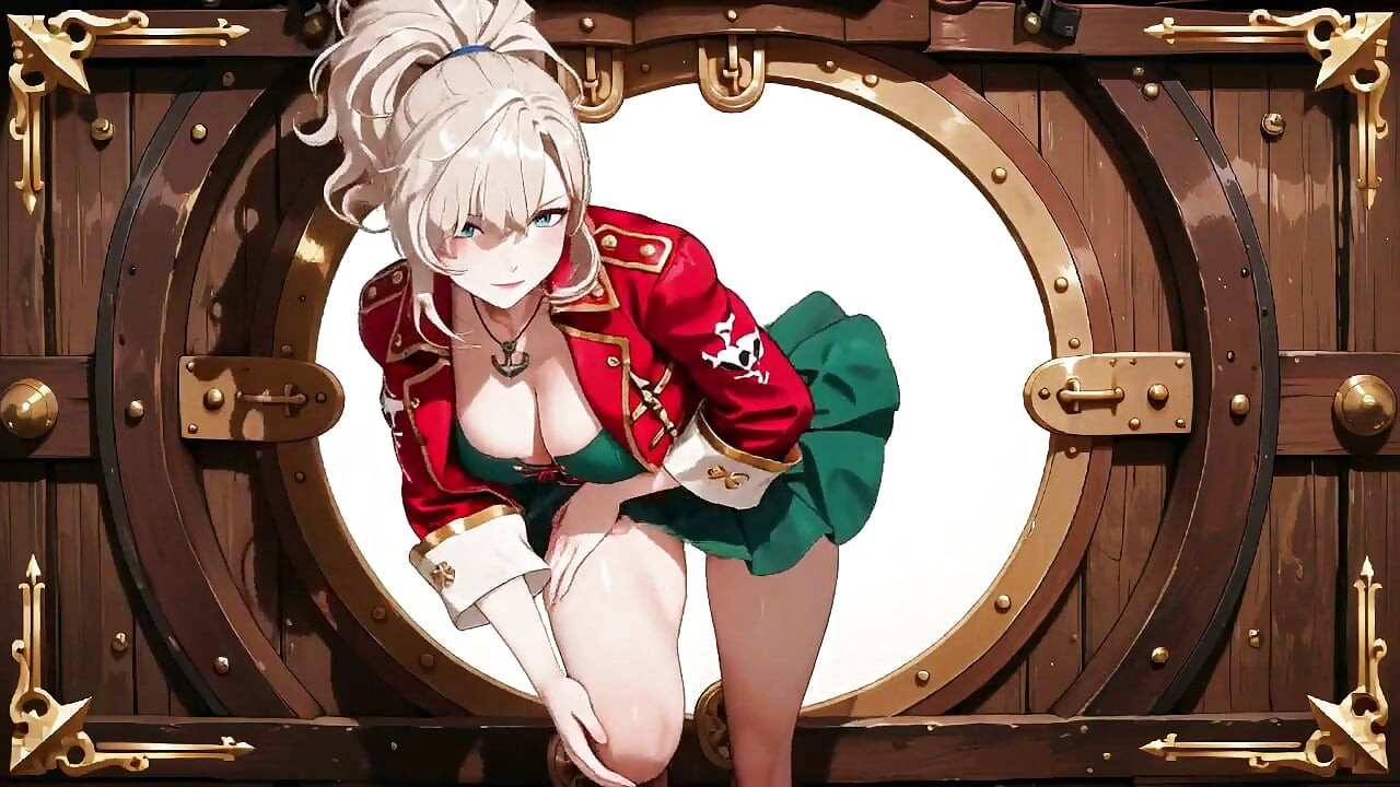 Blonde Goddess Lounging in Sun-drenched Ship Quarters, Hip-checking and Skirt-lifting for Pure Heat
