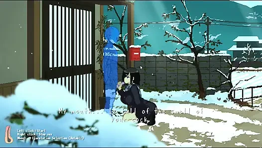 Хентай игра - грубый секс крошки с массивными сиськами в холодную погоду