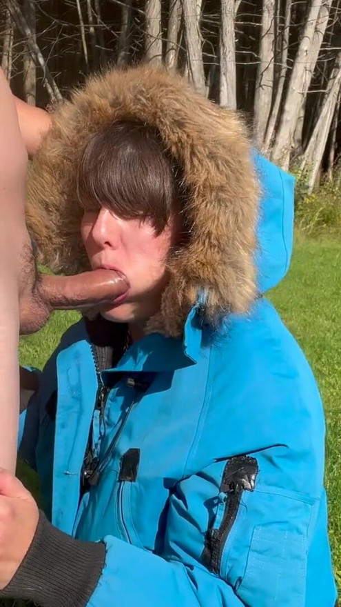 Incredibly HUGE Cumshot on Jacket using My Tight Mouth | Clip 1