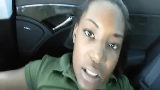 Black babe big ass fucking in the car