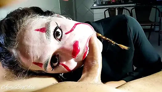 Halloween, IT is addicted to cock and cum, she "swallows everything" 1-3