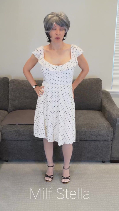 Sadie in a Polka Dot Dress
