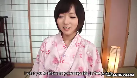 Japanese kimono lady, You Asakura got fucked very hard, unce