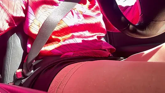 I pulled over and rubbed my pussy in the car until I had an intense orgasm.