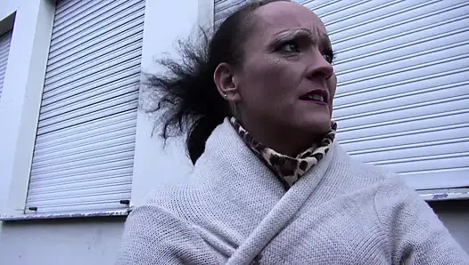 Big ass brunette gets her tits splashed wet