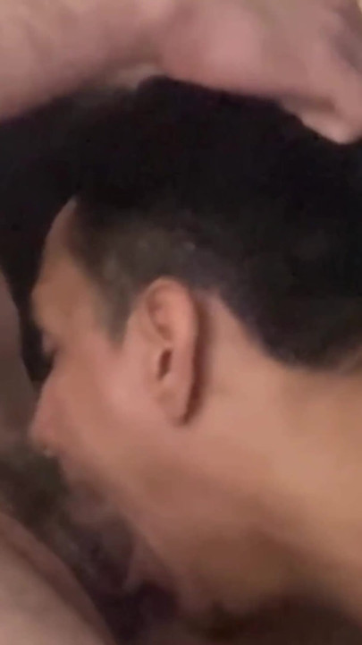Submissive Obeying and Sucking All Over His Cock