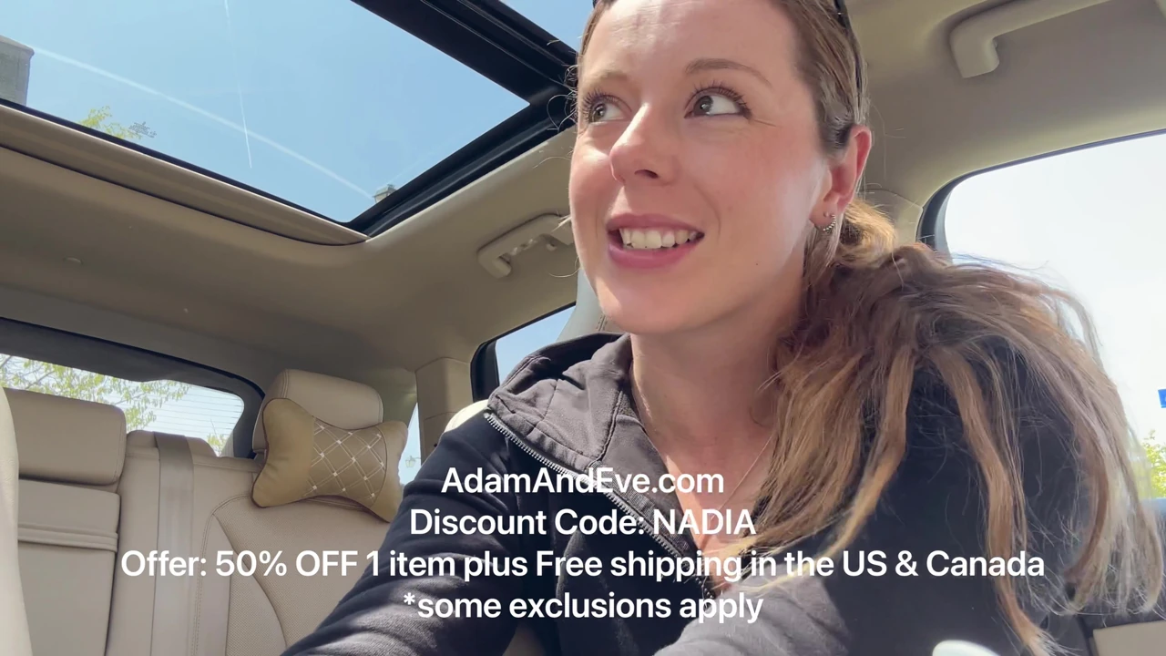 Masturbating with a pink dildo in the back seat of my car