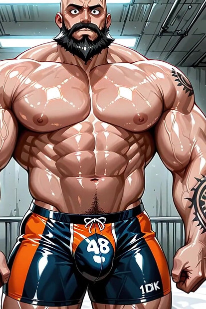 Gay, hommes musclé avec de grosses bosses