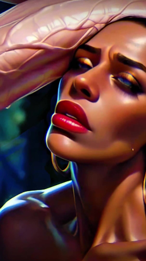 Big Boobs And Ass Ebony Goddesses - White Cock Worship: Dark ASMR & Extreme Contrast (4K AI Animated Porn) | Clip 2