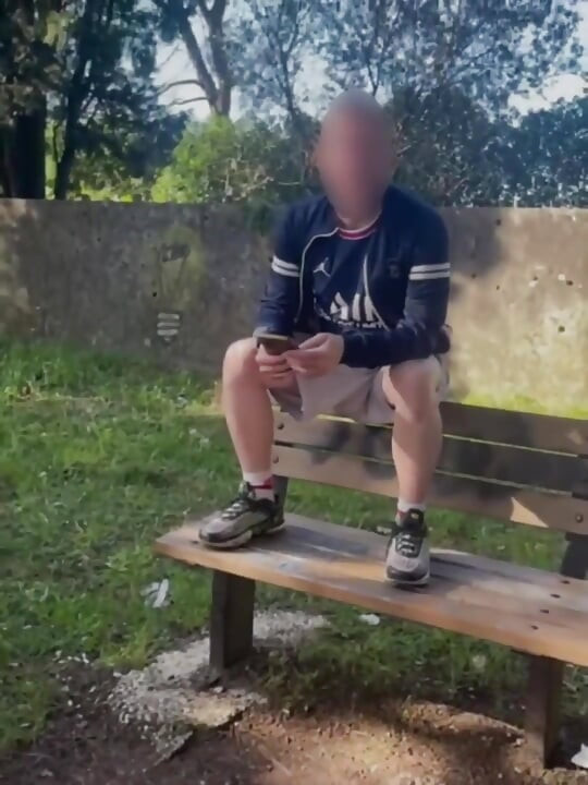 Amateur Boy Lost a Bet and Had to Expose and Touch His Cock in a Park