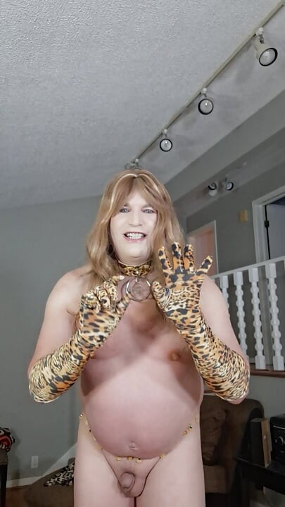 Getting nude with high heels and gloves!