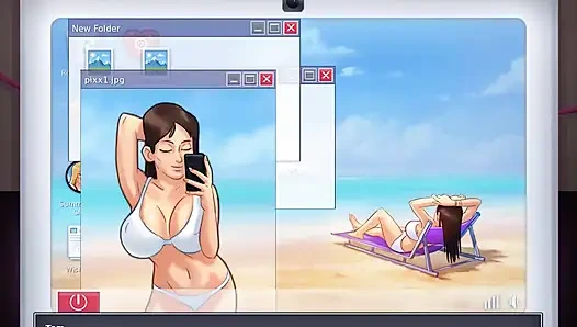 Cerita musim panas: saudara tiri menonton video porno saudara tirinya di komputernya ep 70