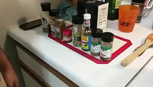 Sperma gekocht, 3 lauch chili mit Öl handjob