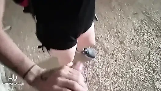 Pervert Shows Me His Penis in Public and I Couldn't Resist Trying It in an Abandoned Building