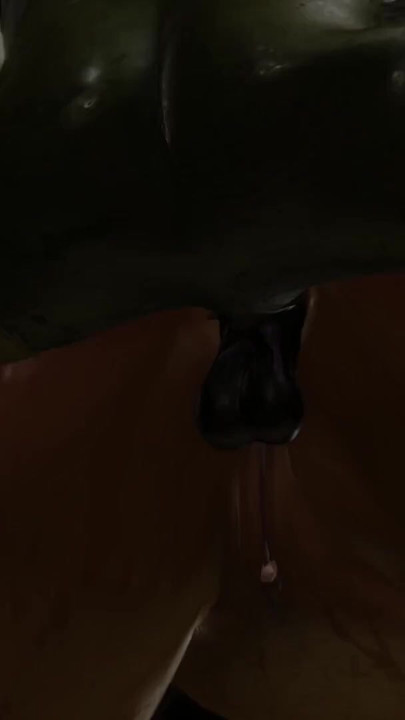 Hot sex with alien. A sexy blonde has crazy fuck with a green alien in a spaceship | Clip 2