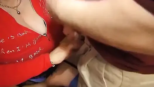 French Granny Got to Suck Cock at Dinner