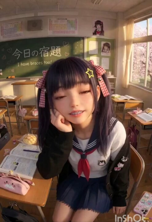Cosplay de colegiala (+18) anime, en el recreo siente lujuria