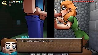 Minecraft horny craft - parte 3 - Alex le da una mamada a Steve por Loveskysan69