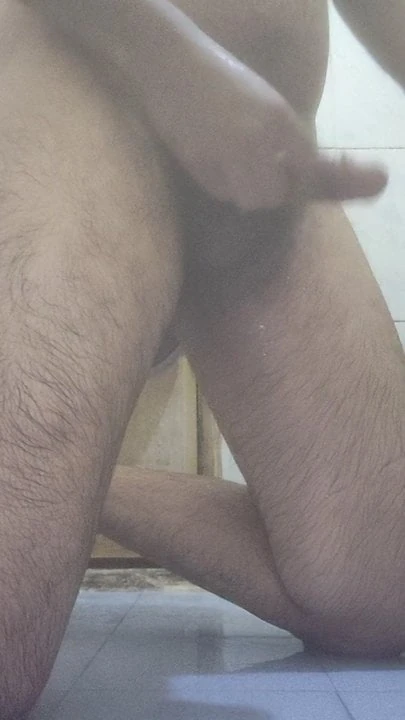 Desi boy in bathroom