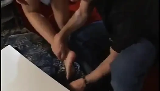 Casting brunette teen gets pussy licked and banged before cum gets on her ass