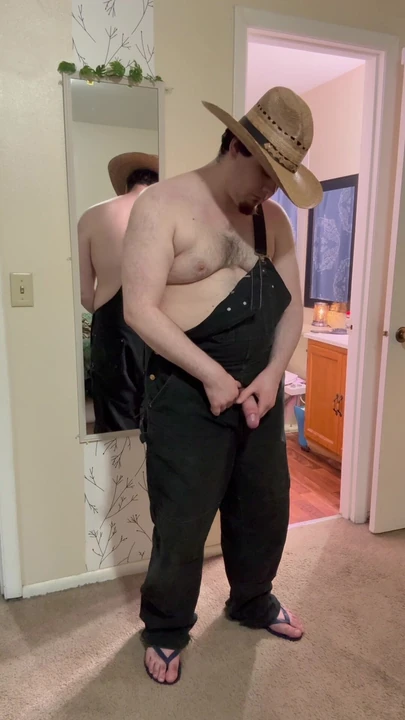 Alaskan Native in overalls