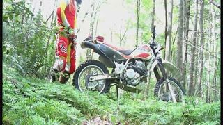 Jacking-Off and Cum on the Honda XR 600R in North Georgia