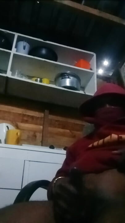 Kitchen masturbation