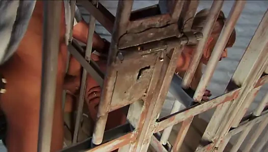 Kafese bağlı polis bdsm sikiş festivali