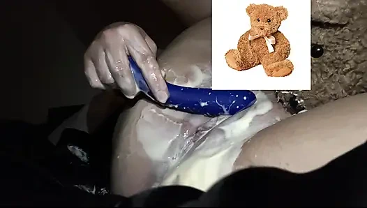 MY KINKY ARAB GIRL MASTUBATES WITH VIBRATOR & MY CUM ALL OVER HER CURVY BODY-  AMATEUR ARABIAN SNOWWHITE