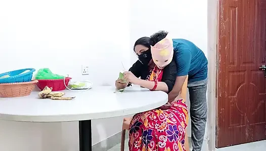 Under the table sex with My horny stepmom