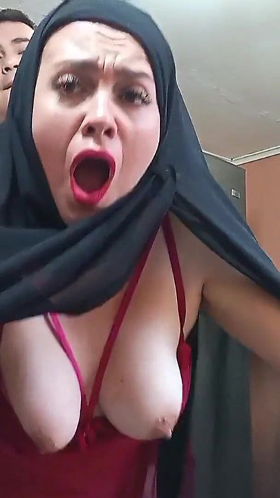 My Indian stepmother, who wears a hijab, gets careless in the kitchen and we end up having rough sex. | Clip 2