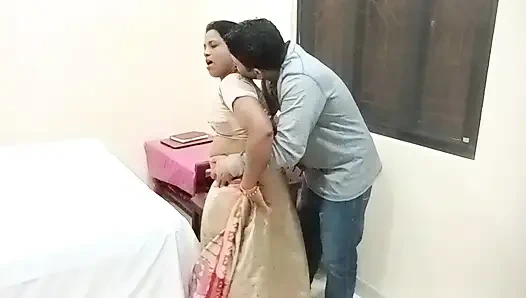 Computer Professor Called Student and Hardcore Sex then Creampied Inside Pussy in Saree