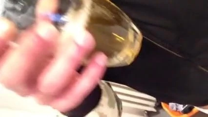 Hairy Arab drinks piss