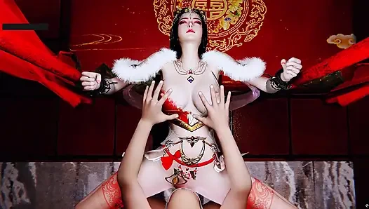 Göttin der Leidenschaft: Animierte Kurven in Bewegung - 3D Animation Hentai