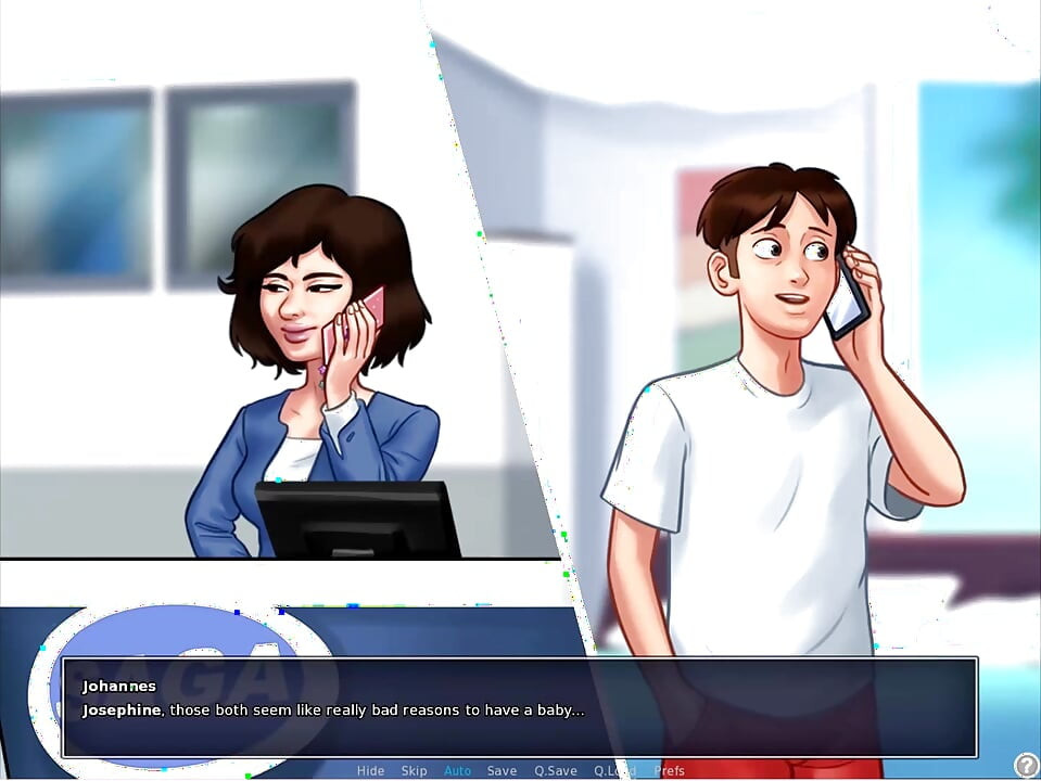 Summertime Saga - Johannes fucked Odette, Johannes fucked Maria, Eva had her baby