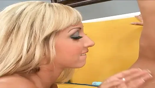 Small titted teen is licking milf's wet pussy