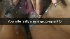 Esposa puta traindo empurrando porra dentro de sua buceta para gravidez