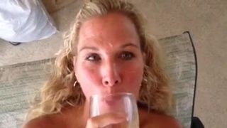 Hot cum and cold beer