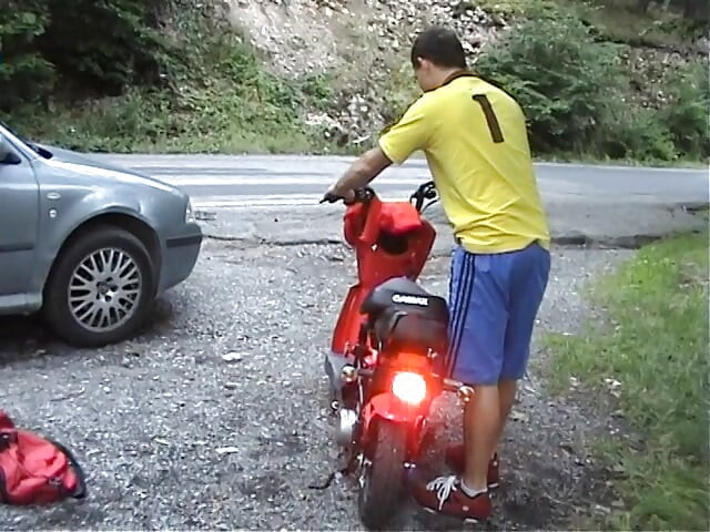 European teen picked up and fucked on the side of the road