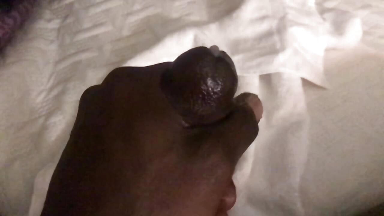 Stroking my long dick